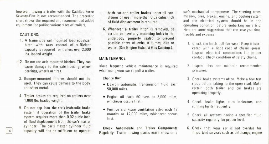 1973 Cadillac Owners Manual Page 87